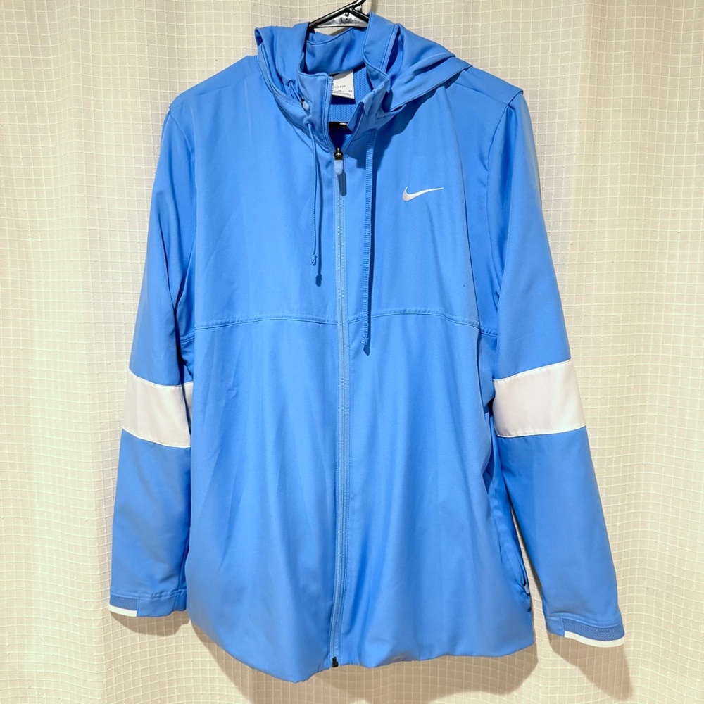 Nike Light Blue Dri-Fit Hooded Zip Jacket